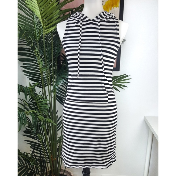 Papaya Dresses & Skirts - Papaya Striped Sleeveless Hoodie Dress S